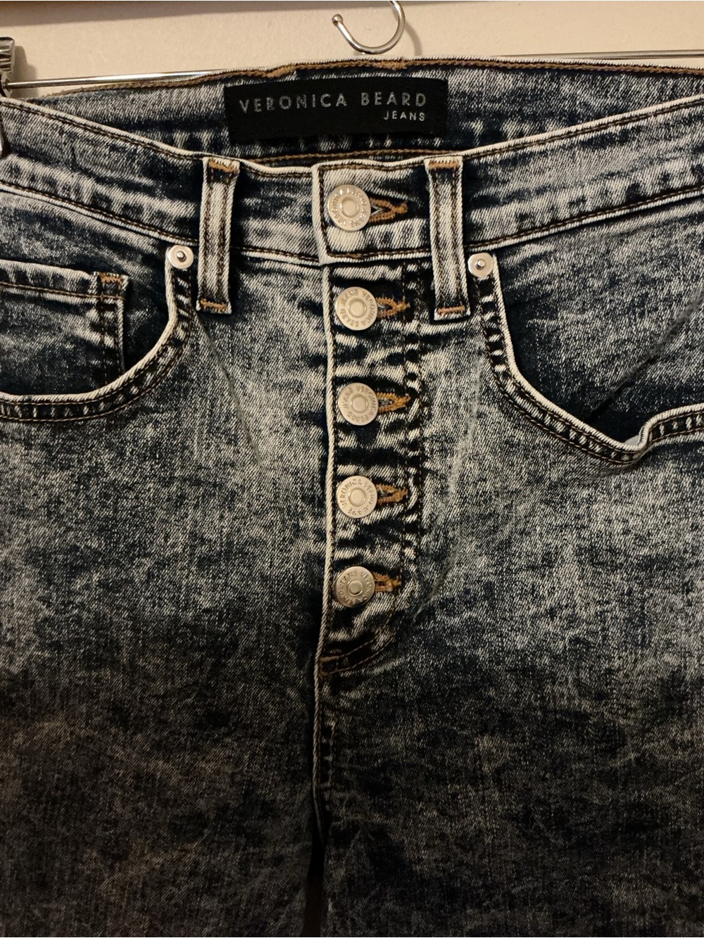 Veronica Beard Maera High Rise Skinny Jeans Indigo Acid Wash - Picture 4 of 11